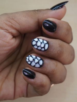 Abstract- Blooming gel nail art